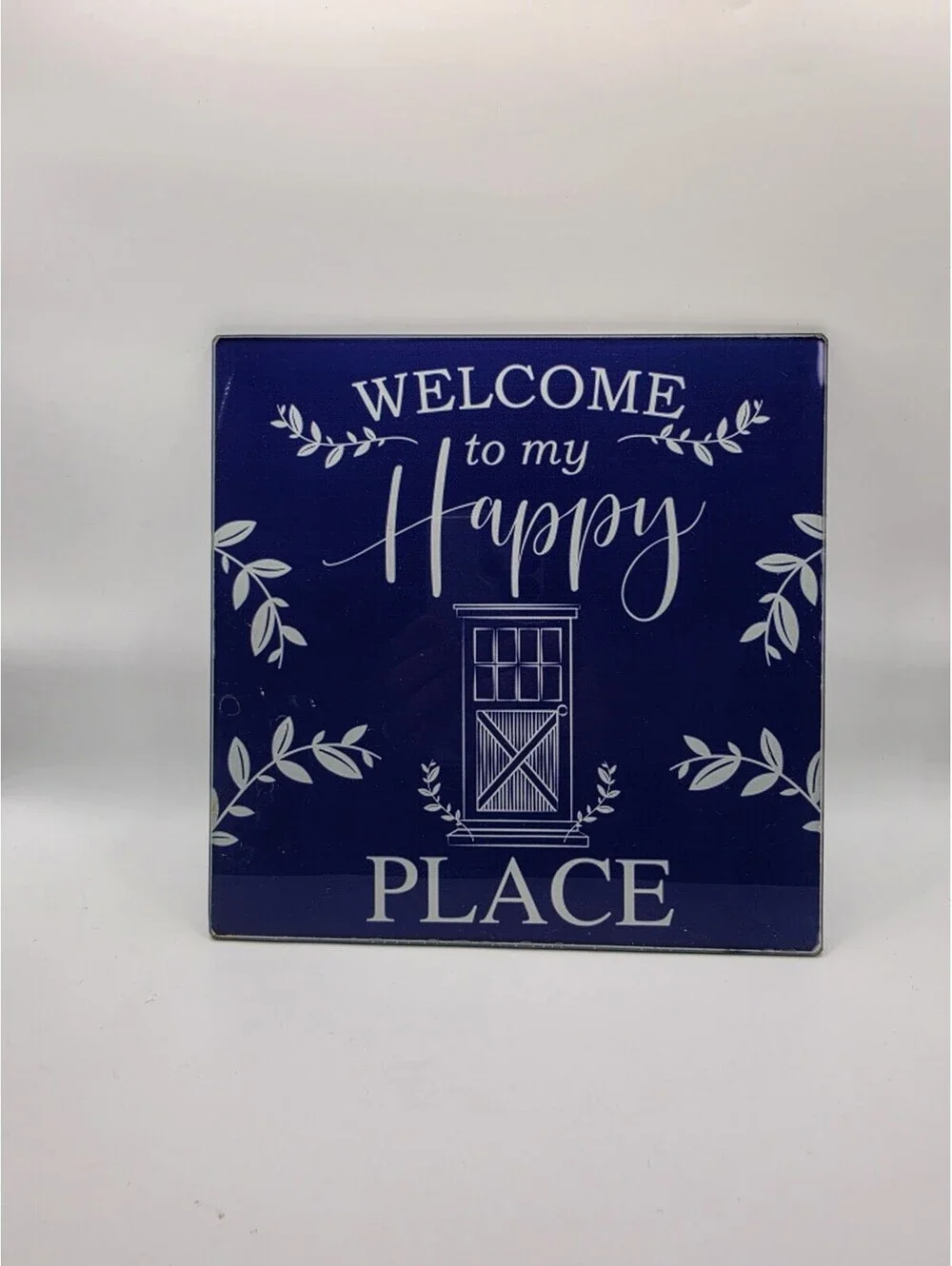 Cooking Concepts Cutting Board Set 2 Piece Glass Round Square Welcome Happy Plac